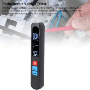 AVX1 Rechargeable Non-Contact Voltage Tester for Three-Phase Systems Rotation Indicator L R Mode 3x/sec Sampling