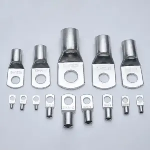 10Pcs Durable SC16-6 SC25-6 SC35-6 Bolt Hole SC Type Tinned Copper Lugs Ring Wire Nose Terminal Crimp Cable Connector Kit