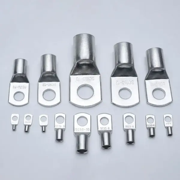 10Pcs Durable SC16-6 SC25-6 SC35-6 Bolt Hole SC Type Tinned Copper Lugs Ring Wire Nose Terminal Crimp Cable Connector Kit