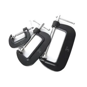 A24F-3PCS G Clamp Grip Set C Clamps 25Mm/50Mm/75Mm(1 Inch,2 Inch,3 Inch) Wood Metal Work
