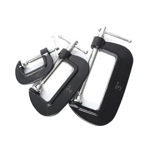 A24F-3PCS G Clamp Grip Set C Clamps 25Mm/50Mm/75Mm(1 Inch,2 Inch,3 Inch) Wood Metal Work