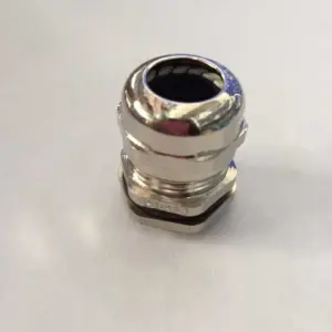 20MM Dia Thread PG13.5 Waterproof Metal Cable Gland Joint Silver Tone
