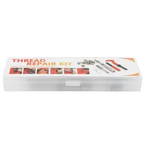 25 Pcs M4 Size Thread Repair Kit Transparent Plastic Box Metric Helicoil Kit Thread Repair Insert Kit for Automotive Repair