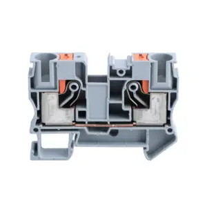 10Pcs PT-10 / PT10 DIN Rail Terminal Block, 10mm² Tool-Free Push-in Spring Clamp for Quick Connection