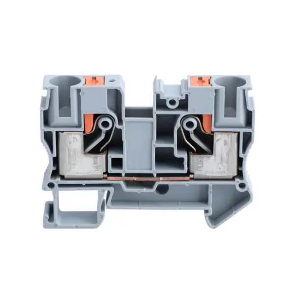 10Pcs PT-10 / PT10 DIN Rail Terminal Block, 10mm² Tool-Free Push-in Spring Clamp for Quick Connection