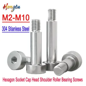 304 Stainless Steel Hexagon Socket Cap Head Shoulder Roller Bearing Screws & Bolts (M2 to M10) for Light Bars