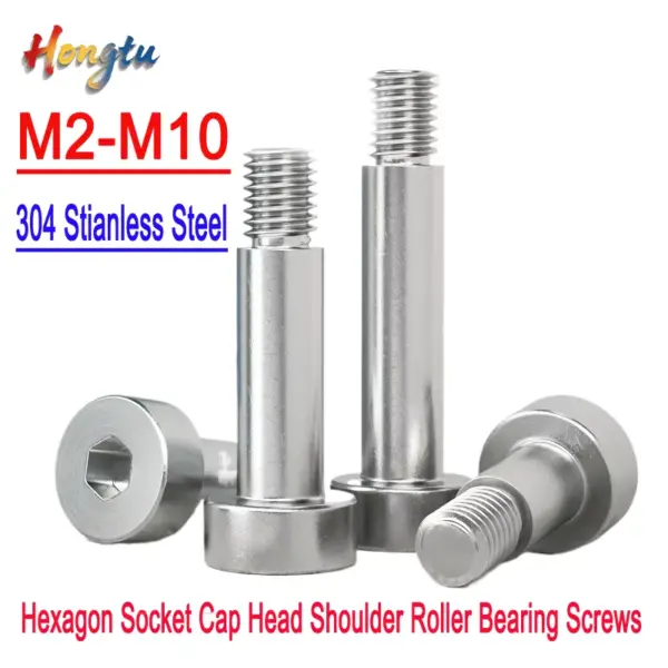 304 Stainless Steel Hexagon Socket Cap Head Shoulder Roller Bearing Screws & Bolts (M2 to M10) for Light Bars