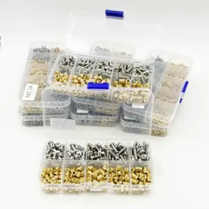 Brass Insert Nut Screw Set Hot Melt Knurled Thread Heat Injection Molding Embedment Copper Nut and Bolt M2 M3 M4 M5 M6 3D Print