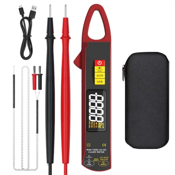 UX2 200A AC DC Clamp Meter 6000 Counts Digital Multimeter Auto Range For Electrical Testing With Temperature And Frequency