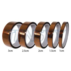30m Long Gold Finger High Temperature Resistant Tape Polyimide Tape Multi Size Pet Anti Static Lithium Battery Insulation Tape