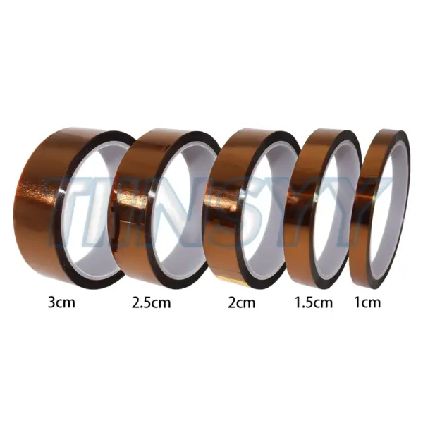 30m Long Gold Finger High Temperature Resistant Tape Polyimide Tape Multi Size Pet Anti Static Lithium Battery Insulation Tape