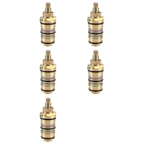 【ORNAMENT】5X Brass Replacement Thermostatic Cartridge, Shower Mixer Valve Bar Repair Kit Bathroom Water Temperature Control Fauc