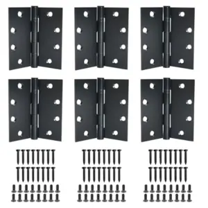 4.5 X 4.5 inch Heavy Duty Commercial Door Hinge Thickened, Silent Plain Steel Ball Bearing Door Hinges, 4.5 inch Door Hinge Thi