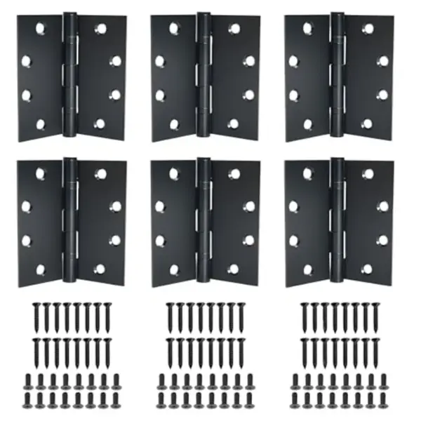 4.5 X 4.5 inch Heavy Duty Commercial Door Hinge Thickened, Silent Plain Steel Ball Bearing Door Hinges, 4.5 inch Door Hinge Thi