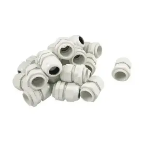 20 Pcs PG19 24mm Thread Diameter IP67 Waterproof Plastic Cable Gland Fastener