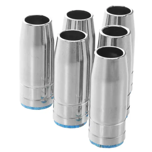 6Pcs Conical Welding Nozzle Shield Cups Chrome-Plated Brass Gas Protection Cap for Mig Tig Torch Industrial Automotive Repair