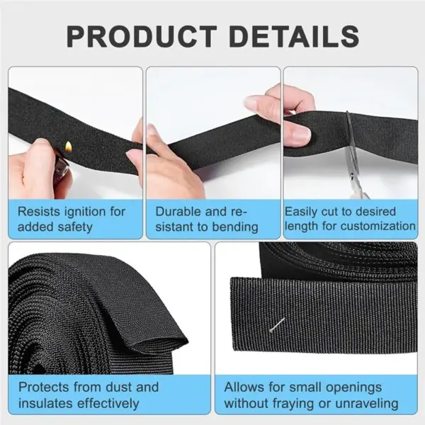 A25I-Cable Cover Nylon Hydraulic Hose Protector Sleeve Sheath For Welding Tig Torch Hose Wrap Sleeve