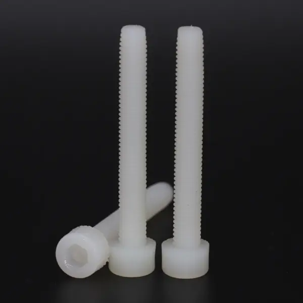M3*5 M3x5 M3*6 M3x6 M3*8 M3x8 M3*10 M3x10 White Nylon Plastic Insulation knurling Cap Hex Hexagon Socket Allen Head Screw