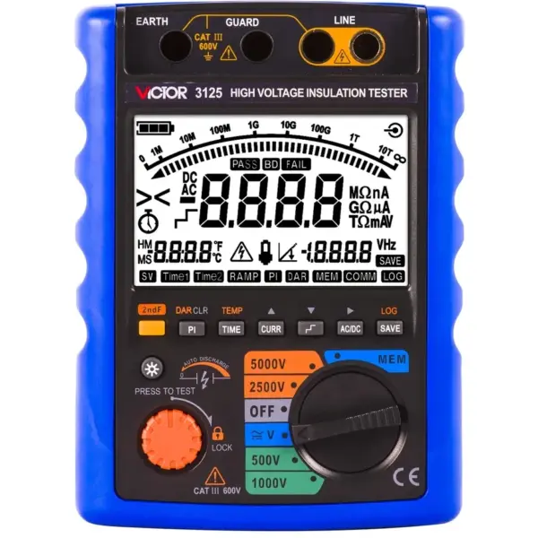 VICTOR Digital Insulation Resistance Tester VC3125 High Voltage Megohm Meter 5000V