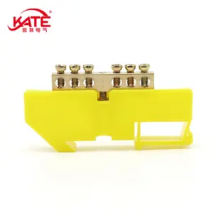 DIN Rail Terminal Block 6*9mm Ground Bar 6/8/10/12/14/16 Hole Power Distribution Box Neutral Terminal Block Electrical Connector
