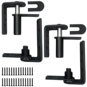 upgraded Saloon Door Hinge - Self Return Double Swinging Door Hardware, Cafe and Bar Door Hinges - Gravity Hinge Heavy Duty Bla