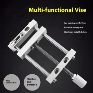 100mm Aluminum Alloy Flat Tongs Vice Vise Fixture Precision Screw Parallel-jaw Vice Plain Vise QGG Woodworking Engraving Machine