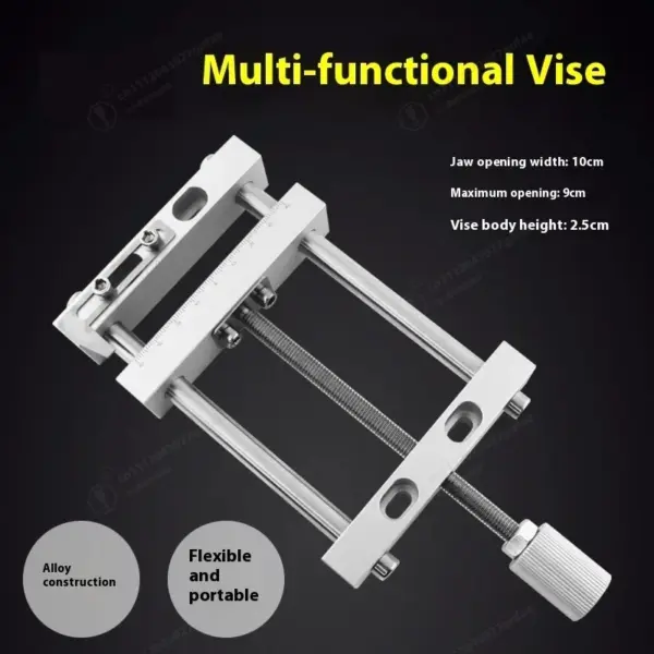 100mm Aluminum Alloy Flat Tongs Vice Vise Fixture Precision Screw Parallel-jaw Vice Plain Vise QGG Woodworking Engraving Machine