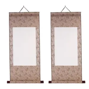 2Pcs Scroll Paper Chinese Blank Painting Scrollshanging Xuan Wall Mounting Ricewriting Roll Sumi Set Canvas Classic