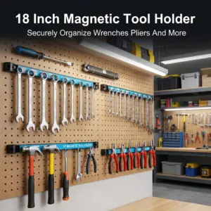 Magnetic Tool Holder 12/18 Inches Strong Magnetic Strip For Metal Tools Garage Workshop Storage Organizer With Mounting Hardware
