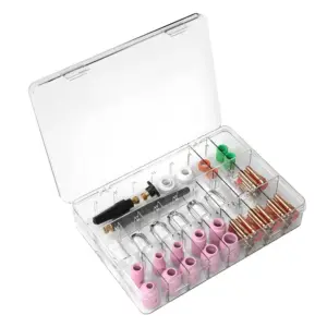ANDELI 68PCS TIG Welding Torch Stubby Gas Lens for WP-17/18/26 Pyrex Glass Cup Kit Durable Practical GTAW Welder Accessories