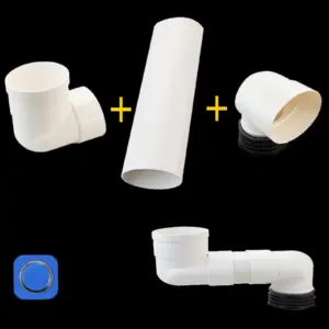 Offset Toilet Flange Tub Waste Expanded Hose Connector Repair for Plumbing Drainage Systems Universal PVC Offset Closet Flange