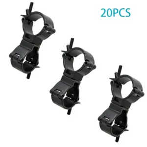 20Pack Stage Lighting Truss Swivel Coupler DJ Light  Fixture Clamps Tube 48-51mm Heavy Duty Aluminum Alloy 100kg/220 lbs Hook