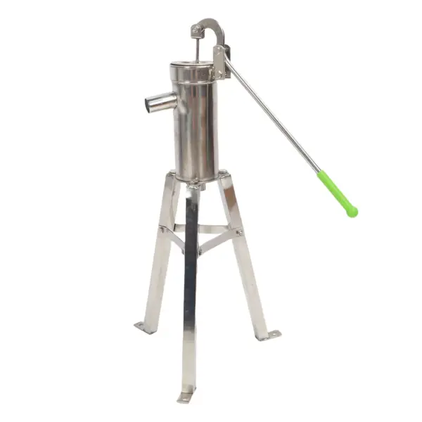Suction Pump Manual Well Pump with Stand Stainless Steel Hand Shake Water Pump for Home Garden Courtyard 8M Suction Lift