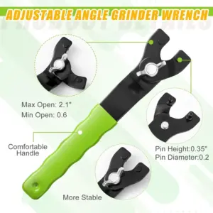 5/8 Inch -11 Angle Grinder Extension Shaft Connecting Rod Angle Grinder Accessory with Grinder Adjustable Wrench-A21I