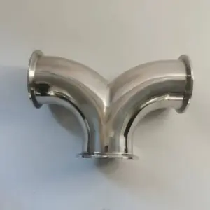 25-63mm Pipe OD x1.5- 2.5" Tri Clamp Y-Shaped Elbow 3 Way SUS 304 Stainless Sanitary Fitting Homebrew Beer Wine Diary Product