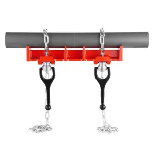 Heavy-Duty Pipe Welding Vise 1/2" - 8" Dual Chain Clamp with Crank Handles Cast Iron Welding Fixture for Plumbing & Metalworking