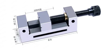 One Pieces Tilting Precision Angle Vise, 2-Inch Drill Press Milling Machine Fixture with Fixed Base
