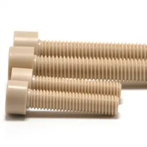 WESTCREEK M8 10pcs PEEK Hex Socket Head Cap Screw High Strength Polyether-Ether-Ketone Bolt