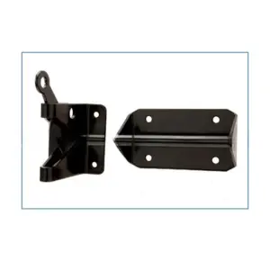 Heavy Duty Entry Latch Hinge Combination for Fence Barn Door Wooden Garden Entry with Rust Protection and Secure Lock Holes