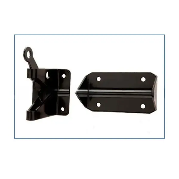 Heavy Duty Entry Latch Hinge Combination for Fence Barn Door Wooden Garden Entry with Rust Protection and Secure Lock Holes