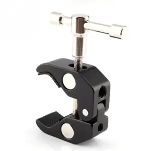 Metal Bar Clamp Klemmen Super C Clamps DSLR Rig LCD Monitor Studio Light Metal Crab Pliers Clip Super T-track Clamp