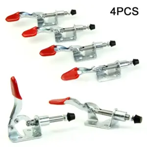 Eeatop 4Pcs GH-301AM 45Kg Toggle Clamp Quick Release Pull Action Vertical/Horizontal Type Clamps U-shaped Bar Hand Tool For Wood