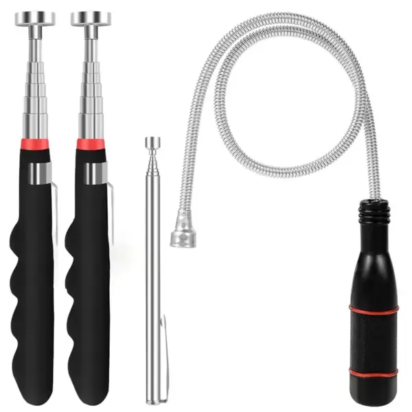 A93E-4Pcs Telescoping Magnetic Pickup Tool Set Telescoping Magnetic Pickup Tool 40Lb Strong Magnet Sticks