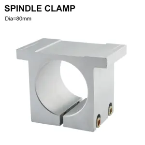 80mm Cast Aluminum CNC Spindle Motor Bracket Z-Axis Router Mounting Fixture Used For Engraving Milling Machine Spindle Fixture