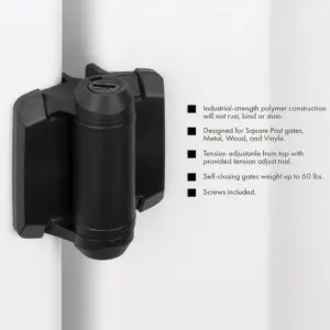 1/2Pcs Heavy Duty Gate Hinges Adjustable Tension Narrow Spring Hinges Hardware Easy to Installation