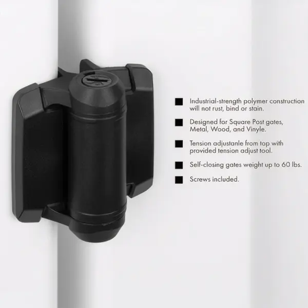 1/2Pcs Heavy Duty Gate Hinges Adjustable Tension Narrow Spring Hinges Hardware Easy to Installation