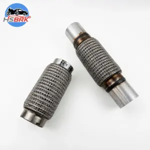 304 stainless steel ID38-102mm universal exhaust hose flexible muffler repair hose braided exhaust joint accessories