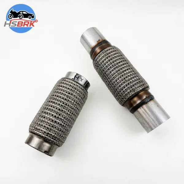 304 stainless steel ID38-102mm universal exhaust hose flexible muffler repair hose braided exhaust joint accessories