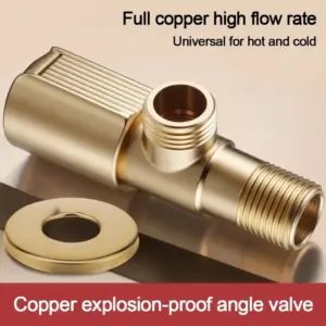 Portable Copper Angle Valve Replacement Multi Functional Water Tap Connector G1/2" Thread Water Outlet Valve Hardware