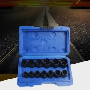 13PC Nut Extractors Damaged Bolts Nuts Screws Remover Extractor Multifunction Removal Tools Set Broken Bolt Removal Kit